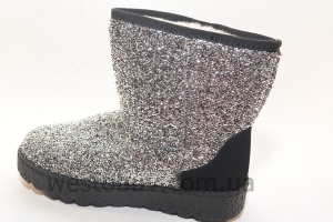 Зимние женские угги серебристый перелив DX-12