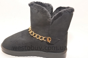 Угги женские зимние с цепочкой "под золото" 505a