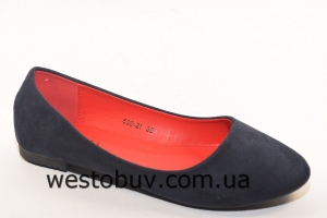 Балетки синие женские 530-21