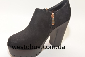 Замшевые женские полуботинки  L&M 1065