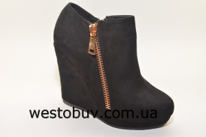 Замшевые женские полуботинки  1388-1