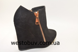 Замшевые женские полуботинки  1388-1