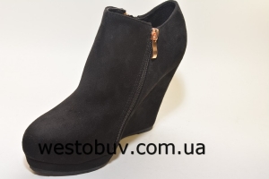 Замшевые женские полуботинки  1388-1