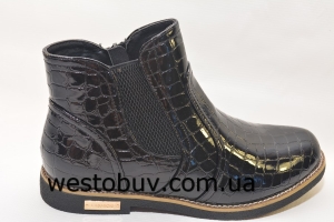 Женские ботинки лаковые K02093