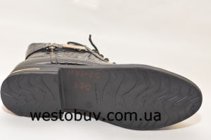 Лаковые ботинки золотистая пряжка1198-2c