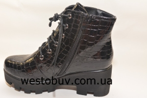 Ботинки  женские эко-лак L&L K60013