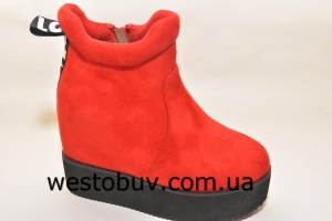 Ботинки женские на танкетке LN1