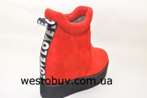 Ботинки женские на танкетке LN1