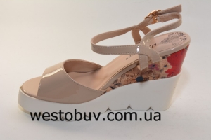 Босоножки женские цветы 7513