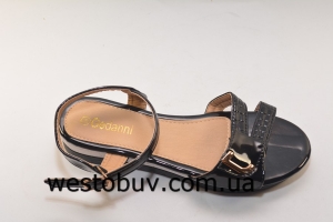 Босоножки из череной экко-кожи для женщин H667-1