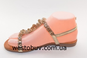 Женские босоножки золотистые H13-2