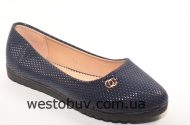 Синие балетки для женщин С54