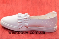 Мокасины женские с рюшкой 8-33a