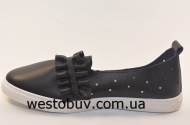 Мокасины черного цвеат для женщин 8-33b