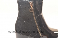 Зимние ботинки женские стразы 011LA