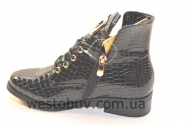 Лаковые ботинки золотистая фурнитура 573-4