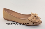 Удабные женские балетки с бантиком