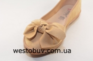 Удабные женские балетки с бантиком
