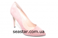 Женские туфли нежно-розовый экко-замш ZL-07p