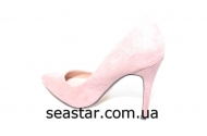 Женские туфли нежно-розовый экко-замш ZL-07p