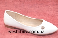 Балетки женские с брошью
