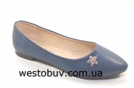 Балетки женские синего цвета T-11