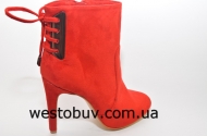 Красные ботинки на шпильке G261