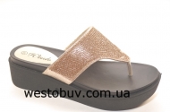 Шлепанцы женские на низкой танкетке XQ55001a