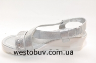 Женские босоножки серебристые 8162-2