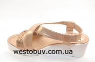 Золотистые босоножки  8162-3