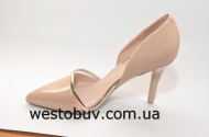 Туфли женские золотистый ободок 4008-15