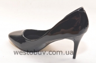 Туфли женские черная экко-кожа LE020