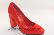 Ярко красные туфли женские LE018