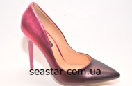 Малиново-черные женские туфли  Sea Star  4503-12