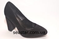 Жгуче черные туфли для женщин  Leo18b