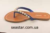 Шлепанцы женские с жемчужными бусинками SL63