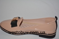 Женские бежевые балетки 630-16a