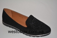 Черные балетки женские Китай 016-1a