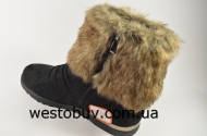 Полусапожки замшевые с мехом  YL418