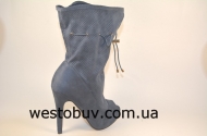 Туфли серо-синие женские SY15b