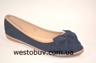 Балетки  женские с бантиком