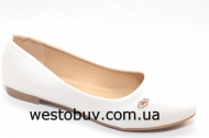 Белые женские балетки T7