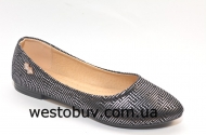 Балетки женские серебристый узор T13