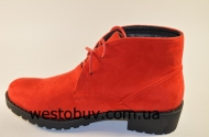 Женские ботинки из красной замши  GG 28