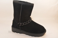 Женские зимние угги с черненной цепочкой A365-1