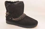 Женские зимние угги черненные цепочки S-1