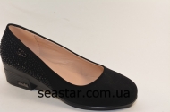 Туфли для женщин в черные стразы F2-9