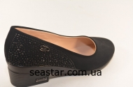 Туфли для женщин в черные стразы F2-9