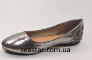 Балетки серебристые для женщин  20-291