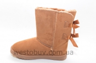 Женские зимние угги с бантиками 1032a
